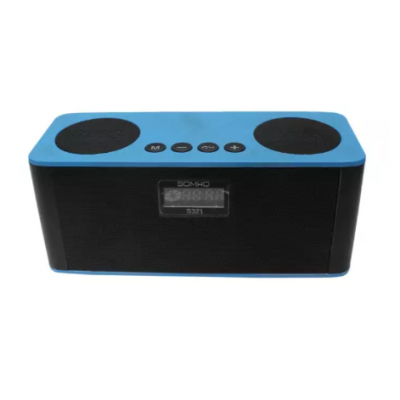 SOMHO S321 Super Bass Portable Bluetooth Speaker - Black/Blue